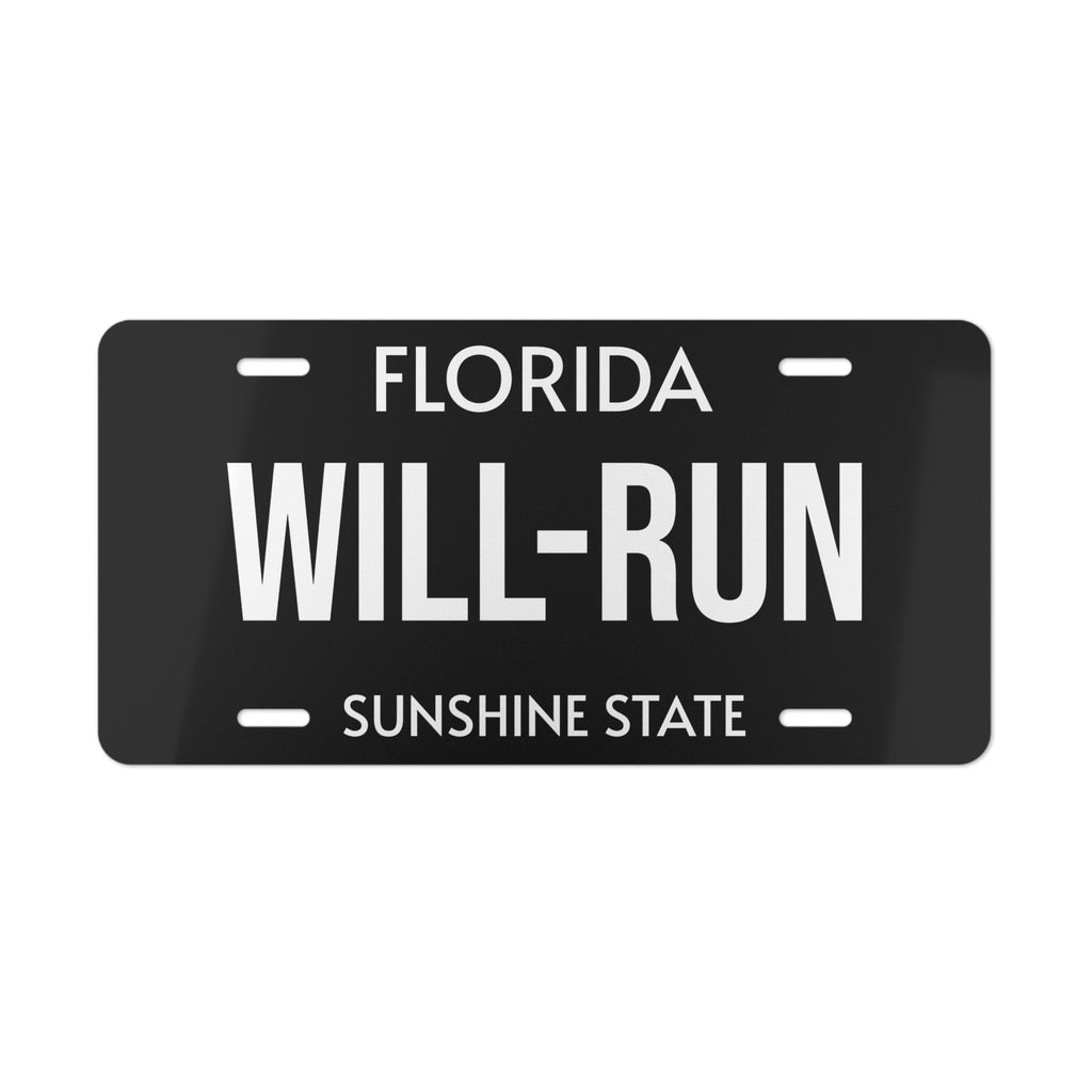Florida "WILL-RUN" Plate