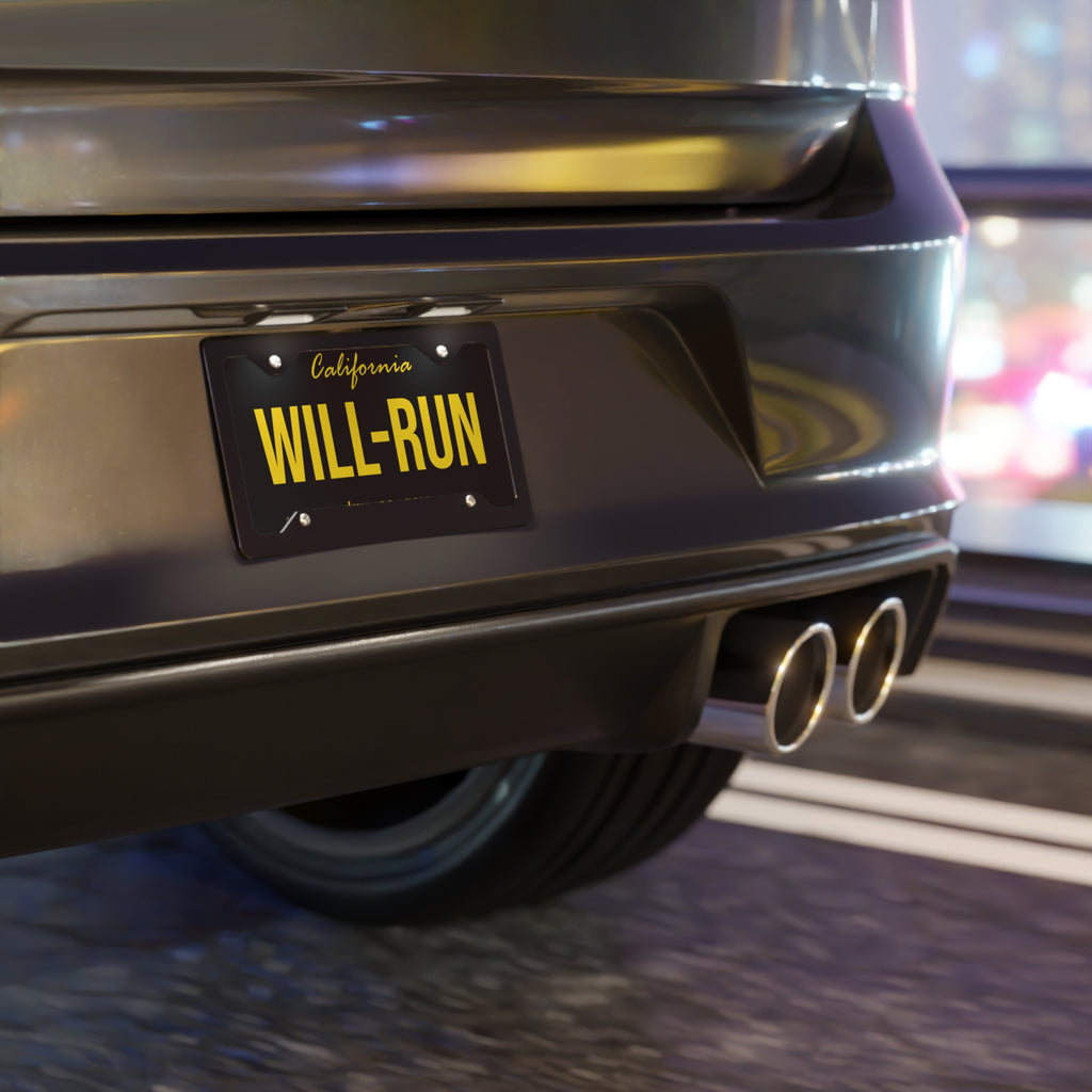 California "WILL-RUN" Plate