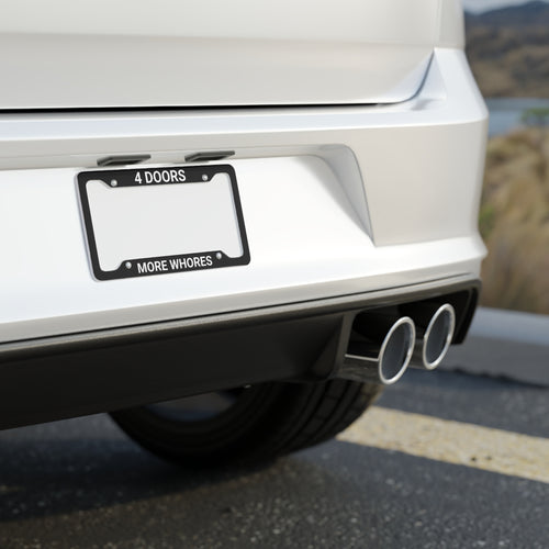 "4 Doors More Whores" Plate Frame